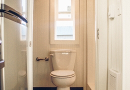 Flushing residential toilet