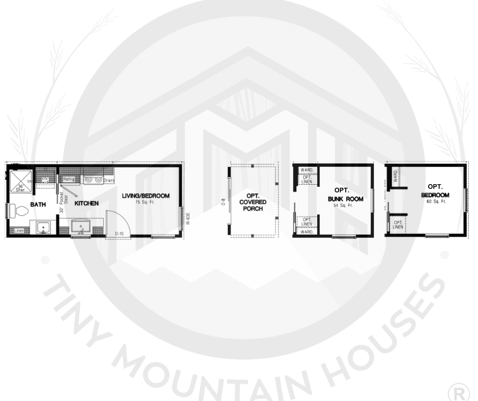 brookside tiny home floor plan